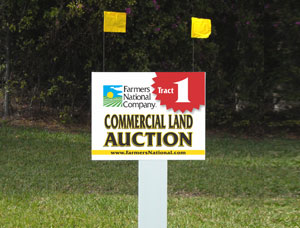 18x24 commercial yard signs for property identification, leasing info, and on-site messaging