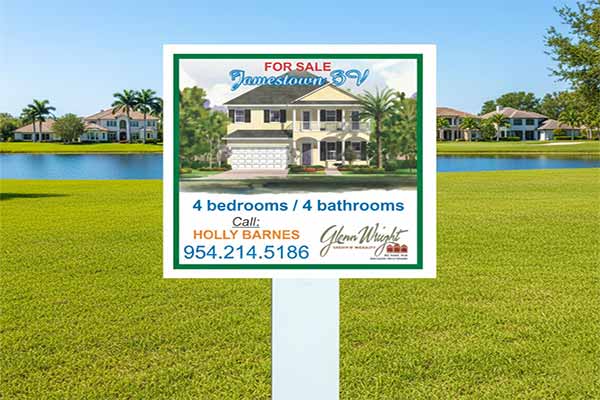 Preview of a custom 2x2 property sign