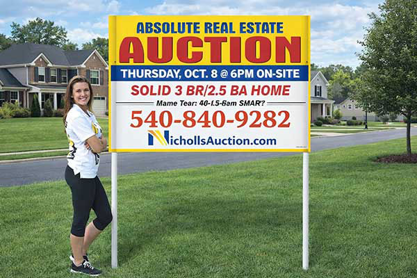 Preview of a 3x4 Sign with Metal Post Kit