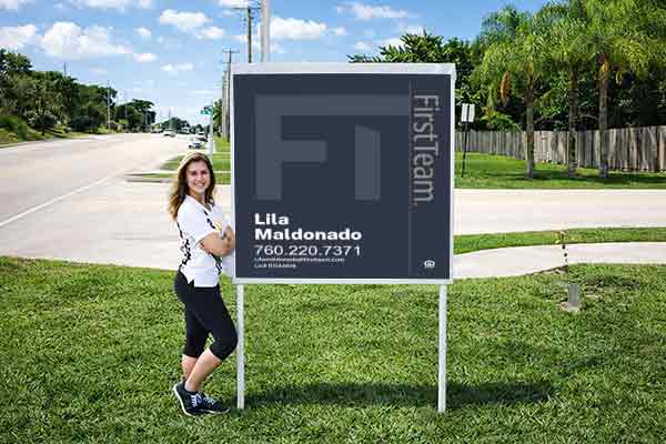 4x4 business sign mounted outdoors