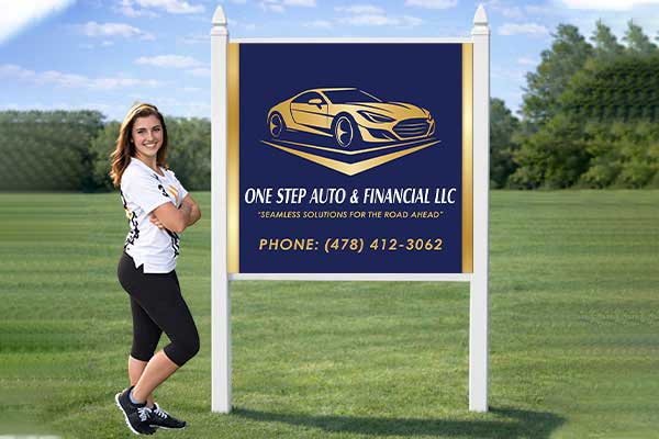 4x4 sign with standard pvc post kit installed outdoors