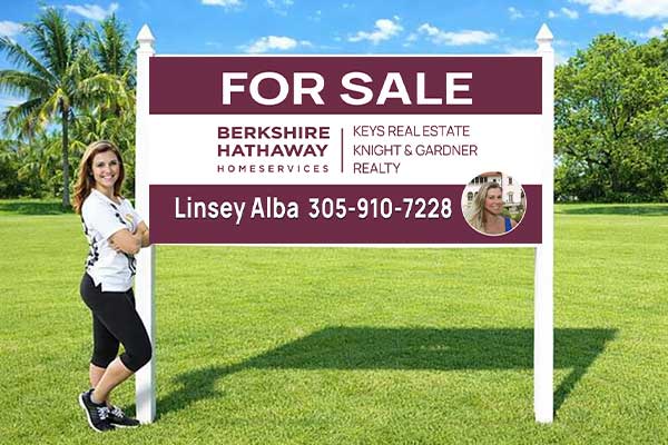 4x8 Berkshire Hathaway style sign mounted outdoors for maximum listing visibility