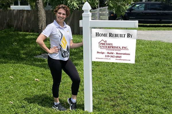 18x24 aluminum signs mounted with yard arm for long-term outdoor use