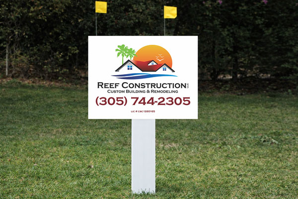 18x24 builder yard signs for contractor branding