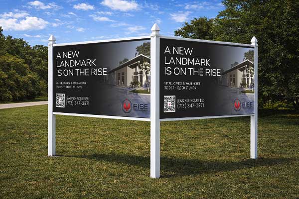 4x8 business sign installed outdoors