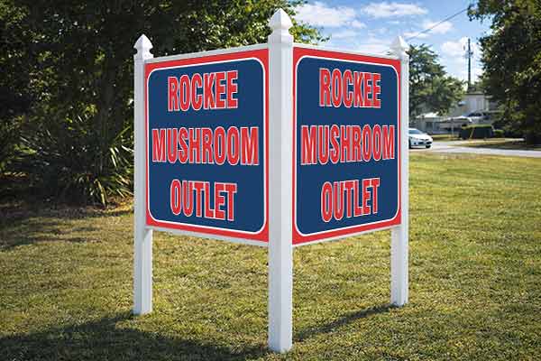 4x4 business sign mounted outdoors