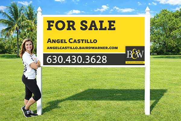 4x8 Baird & Warner sign installed outdoors