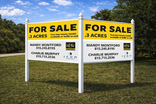 4x8 Baird & Warner sign installed outdoors