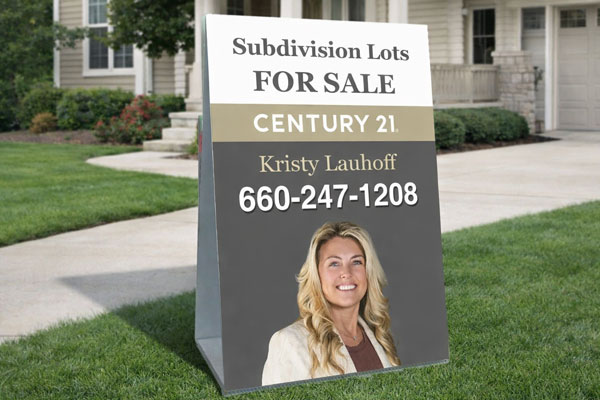 A-Frame for rent signs for sidewalk display