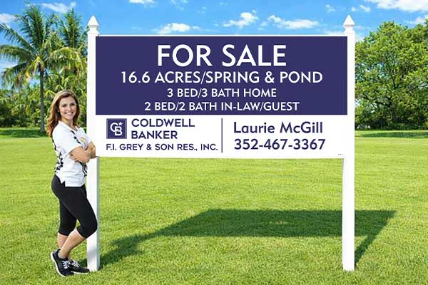 4x8 Coldwell Banker sign mounted outdoors for maximum visibility