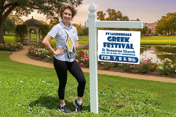 18x24 aluminum signs mounted with yard arm for long-term outdoor use