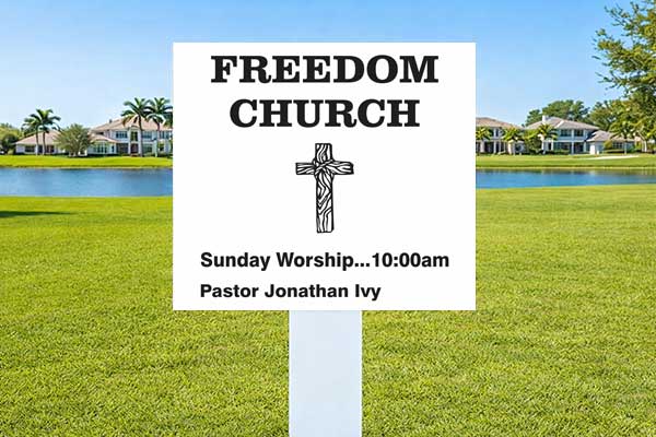 2x2 small auction lot signs for parcel marking and bidder navigation