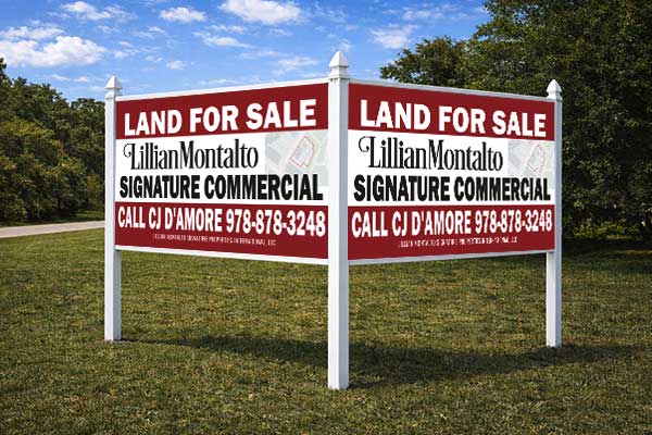 4x8 commercial site sign mounted outdoors for business and property visibility