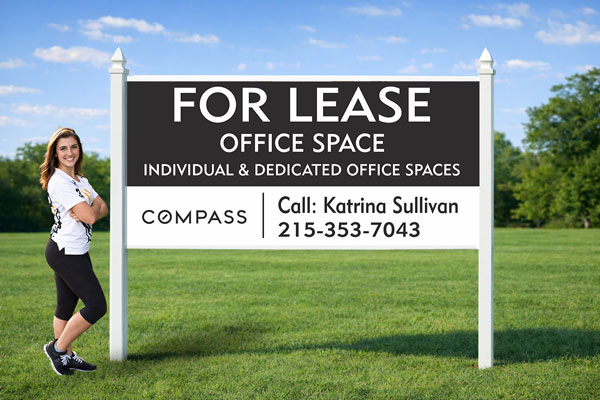 4x8 Compass sign installed outdoors