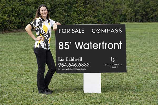 32x48 Compass yard sign for directional placement and listing support