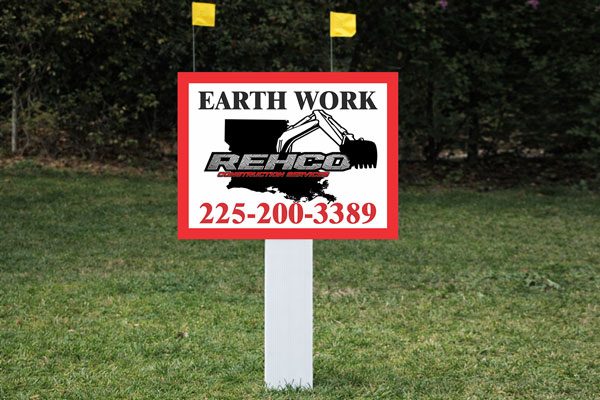 18x24 construction signs for safety notices and contractor branding
