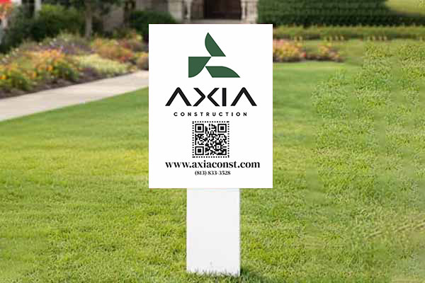 32x24 residential auction signs for property listings and bidder visibility