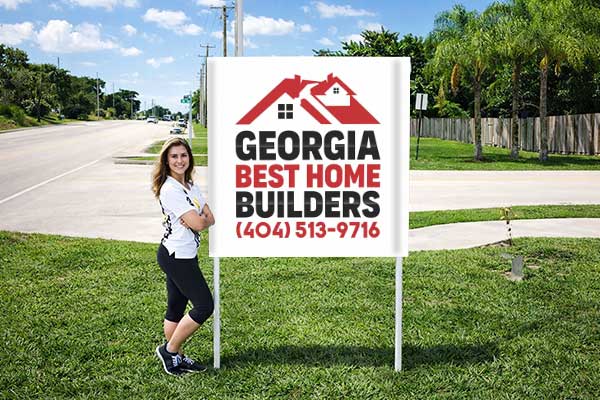 4x4 construction sign with metal post kit installed