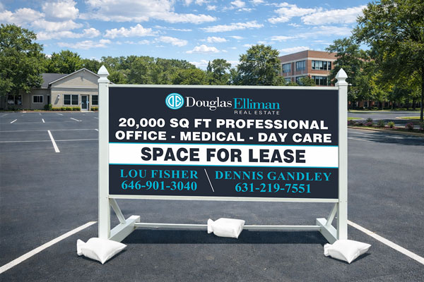 4x8 Douglas Elliman sign installed outdoors