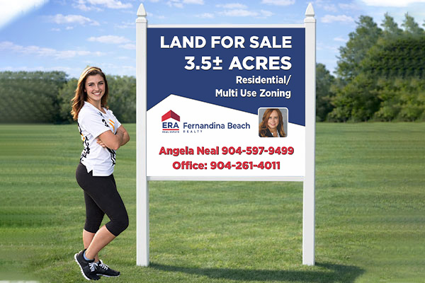 4x4 ERA sign mounted with PVC post kit