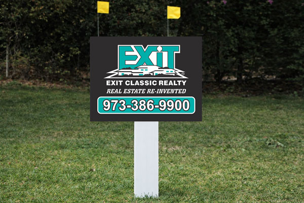 18x24 EXIT Realty area sign for residential visibility
