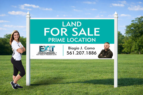 4x8 EXIT Realty sign installed outdoors