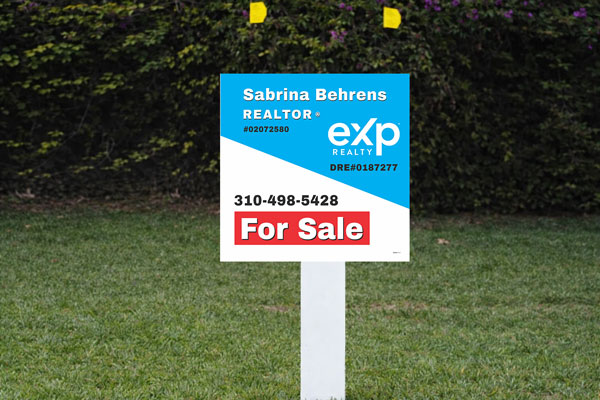 2x2 eXp Realty signs for lot marking and small directional placement