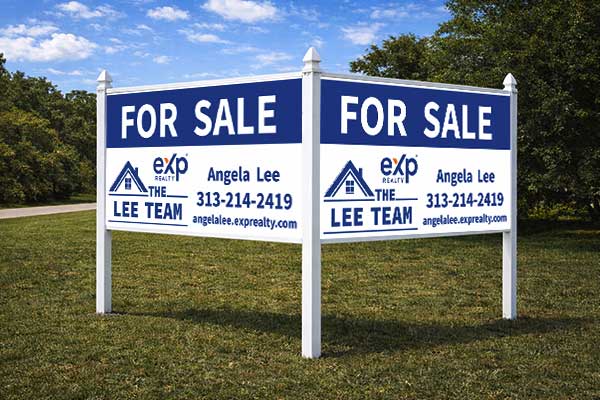 4x8 eXp Realty sign installed outdoors