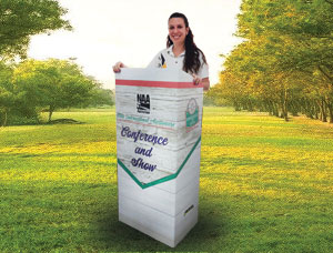 Outdoor auction podium