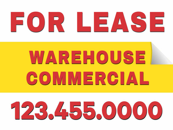 vinyl sign overlays used to update leasing details, contact info, and promotions