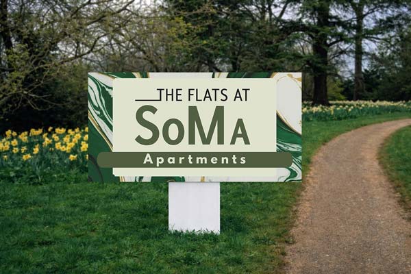 2x4 directional signs for guiding tenants to rental properties