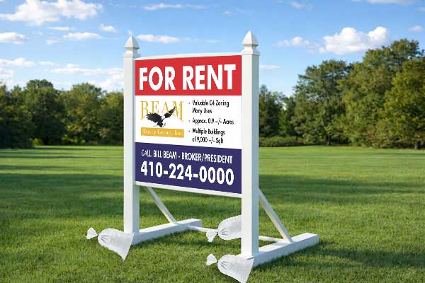 Preview of a 4×4 commercial site sign