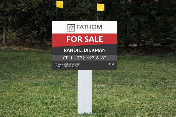 18x24 Fathom Realty yard sign for residential listings