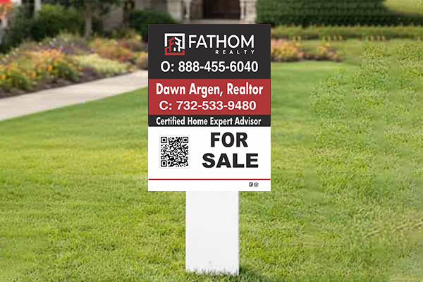 32x24 Fathom Realty sign for property marketing