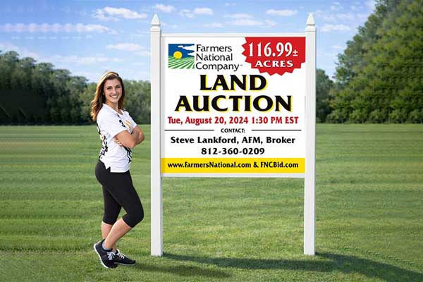 4x4 sign with standard pvc post kit installed outdoors