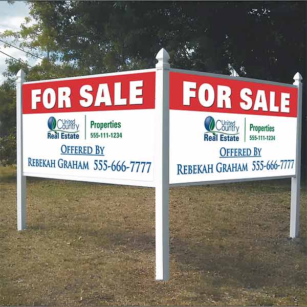 For Sale Signs installed outdoors