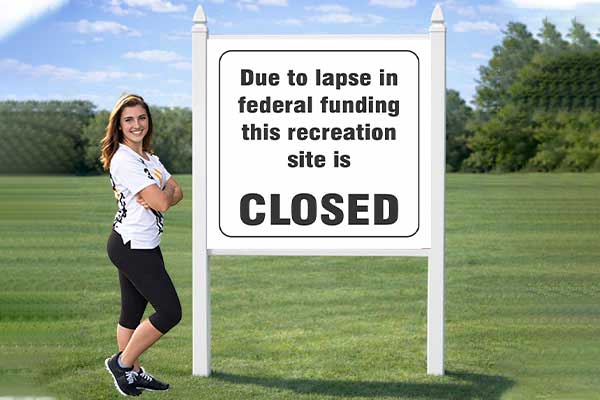 4x4 government sign mounted outdoors