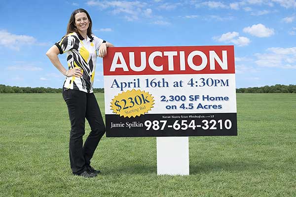 Preview of a 3x4 auction sign