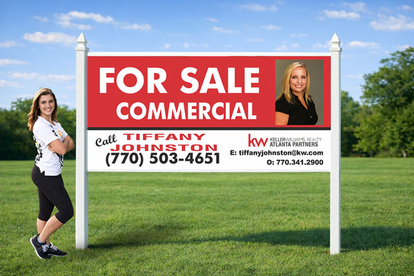 4x8 Keller Williams sign installed outdoors