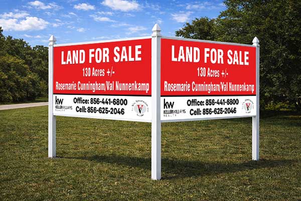 4x8 Keller Williams sign installed outdoors
