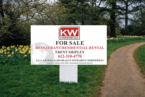 2x4 Keller Williams directional sign for traffic flow