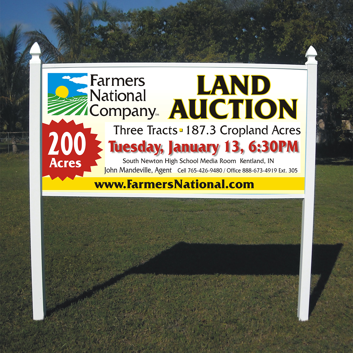 4x8 Real Estate sign with PVC Post Kit