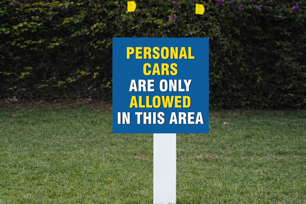 2x2 small auction lot signs for parcel marking and bidder navigation