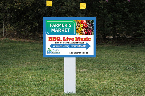 18x24 outdoor event signs for pathways and crowd guidance