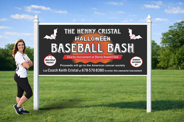 Outdoor Event Signs installed outdoors