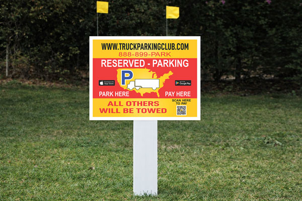 18x24 parking signs for reserved and no parking notices