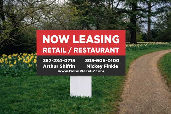 2x4 directional property signs for traffic flow and listing support