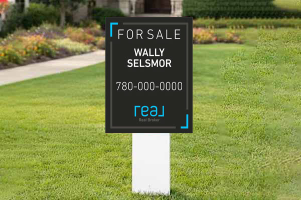 32x24 Real Broker sign for property marketing