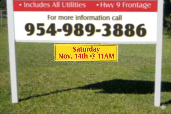 directional riders for commercial signs