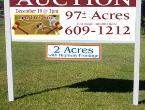 directional riders for commercial site signs